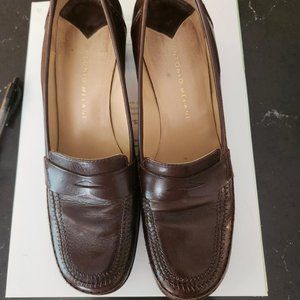 ANTONIO MELANI KENLEY LOAFERS SIZE 7 M - DARK BROWN